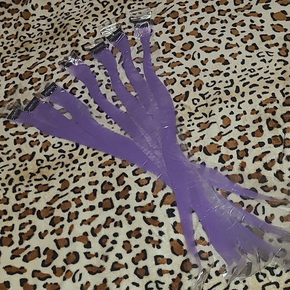 Synthetic purple clip ins
